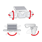 Mozgásérzékelős szolár reflektor - karos, forgatható - 3 COB LED