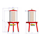 Hidraulikus Prés Rozsdamentes Acélból - 20 liter