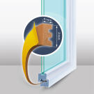 Öntapadós ajtó- ablakszigetelő "E" profil - 100 m - Barna 9 mm