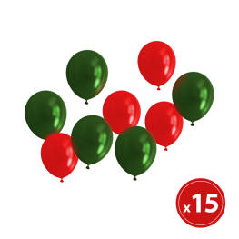 Lufi szett - piros-zöld, metálos - 15 db