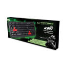 Vezetékes gaming billentyűzet (QWERTY) - Esperanza Aspis EGK102R - Piros