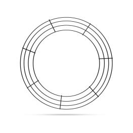 Kreatív koszorúalap - fém - 35 cm