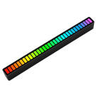 Ritmusra világító RGB LED kijelző - USB - Fekete