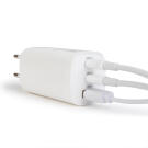 Hálózati Adapter USB + Type-C PD45W gyorstöltéssel - fehér