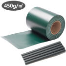 PVC kerítésszalag - 19 cm x 35 m - Világosszürke - 450g/m²