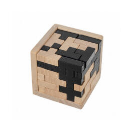 Logikai fa puzzle játék - 7 x 7 x 7 cm